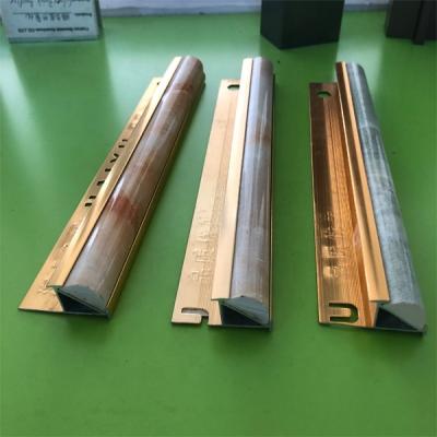 China Wall Corner Edge Floor Transition Polished Gold Aluminum Corner Mat Accessories Tile Trim for sale