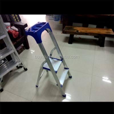 China Folding Ladders Anodized Silver Aluminum Step Ladders For Home Use for sale