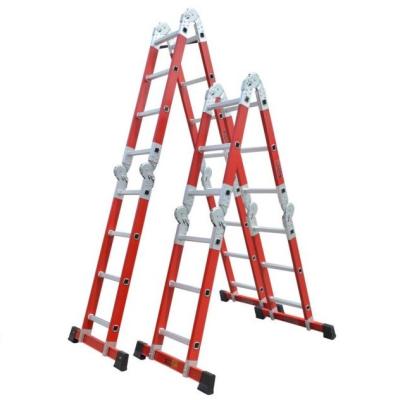 China Aluminum Insulation Ladders Step Fiberglass Adder Folding Hinge For Multifunction Ladder Extension EN131 for sale