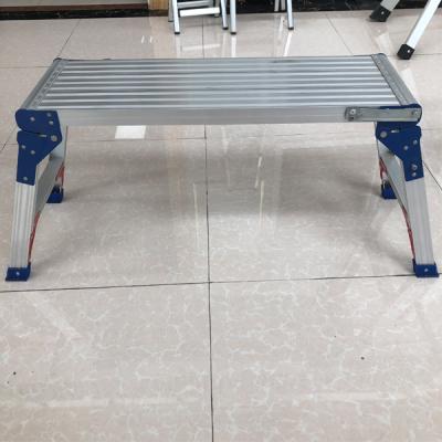 China Folding Ladders Aluminum Platform Step Up To Sneak Work Bench Stool Non-Slip Folding Ladder for sale