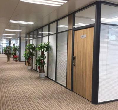 China 2019 Morden Aluminum Glass Partition Wall For Office Aluminum Profiles Heat Insulation Winter Healthy Insulting Good Waterproofing for sale