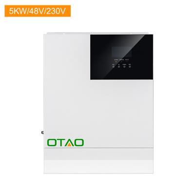 China Hybrid Solar Inverter Hybrid Inverter Charger OTAO Solar Power Inverter 48V 5000W 80A For Solar Power System Lifepo4 Pure Sine Wave Off Grid Hybrid Inversor for sale