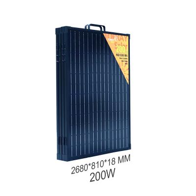 China 0.25T Tempered Collapsible Solar Panel 200W Monocrystalline Solar Panel Power Station OEM Handybrite Photovoltaic Panel Zonnepanelen for sale