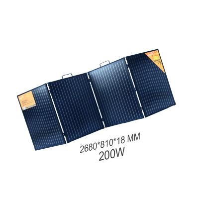 China 0.25T Tempered Foldable BRITE Solar Panel 200W Paneles Solares Costo PET Practical Solar Outdoor Power Station Related Products Foldable Photovoltaic Panel for sale