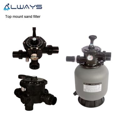 China Swimming Pool Cleaning 6 Way Valve Fiberglass Swimming Pool Top Mount Multi-Turn Sand Filter With Diameter 1200mm Flow 42 m3/h for sale