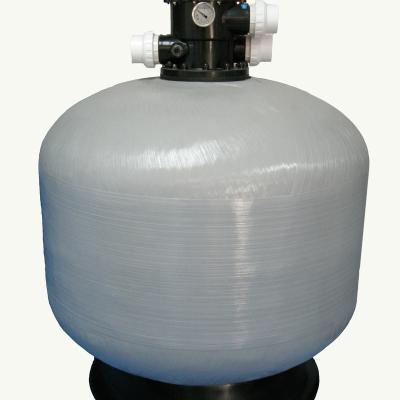 China Swimming pool factory supply diameter 750mm flow 21 m3/h fiberglass side mount cleaning sand filter for swimming pool for sale