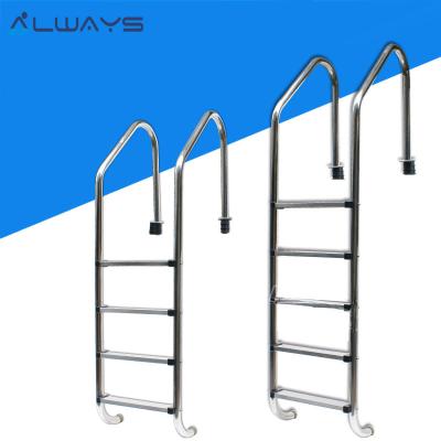 China Outdoor / Indoor Swimming Pool Durable 3 Steps Pool Ladder Stainless Steel Pool Railing for sale