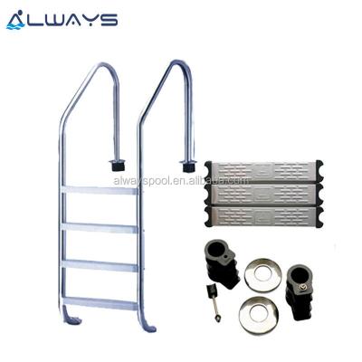 China Water Fun Sets High Quality 304 / 316 Stainless Steel 4 Step Pool In Ground Ladder for sale