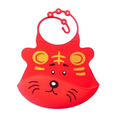 China Antibacterial Soft Adjustable Silicone Baby Fold Bib Cartoon Bib Boy Girl Stuff Feeding Silicagel Waterproof Baby Bibs Silicone Bibs Unisex for sale