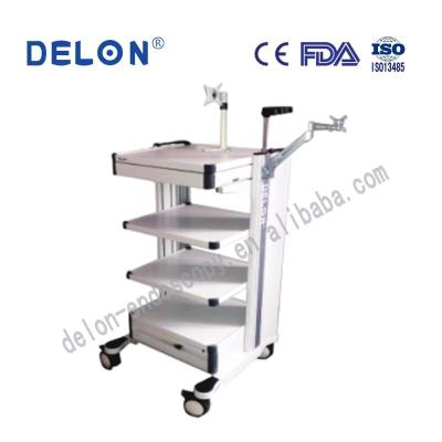 China 6 layers with drawer trooley DELON Medical Endoscopy Trolley for sale