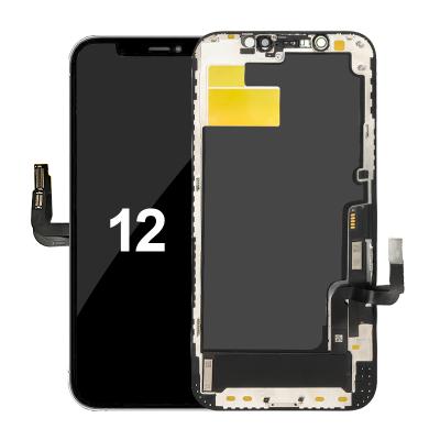 China High Quality LCD Display Touch Screen Replacement Mobile Phone Outer Glass With Frame Set For iPhone 12/12 pro for sale