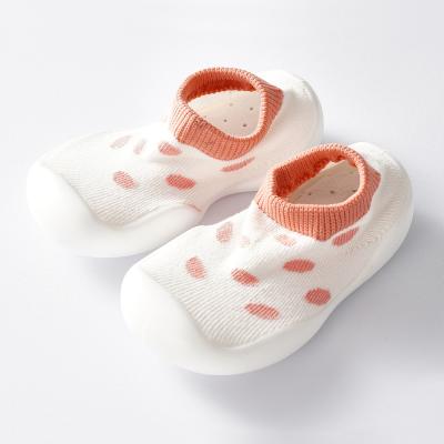 China QUICK DRY 4-24 Months Cotton Baby Boys Boots Shoes With Cute Rubber Toddler Indoor Anti-Slip Soles Kids Animal Print Slipper Sock for sale