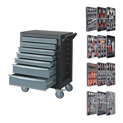 China Model 7 Movable Single Drawer Rolling Trolley Tool Cabinet Tool Combination With DIY Tools for sale