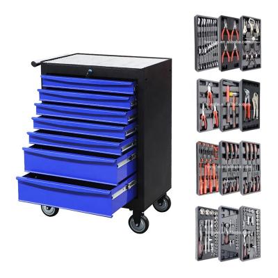 China High Quality Durable and Movable 7 Drawer Garage Tool Cabinet for Workshop with DIY Tools for sale