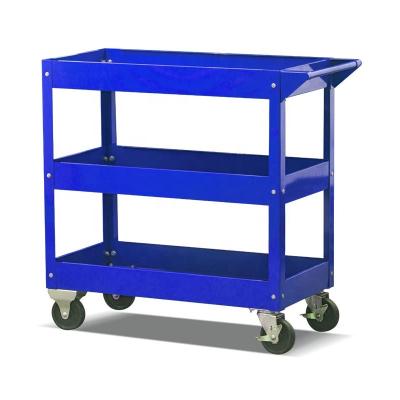 China Durable and Mobile Workshop 3 Layers Storage Mobile Tool Cart on Wheels for sale