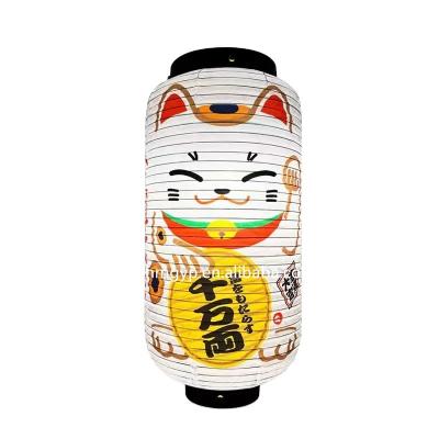 China Wholesale Custom Handmade PVC Japanese Lantern Folding White Logo Japan Lantern for sale