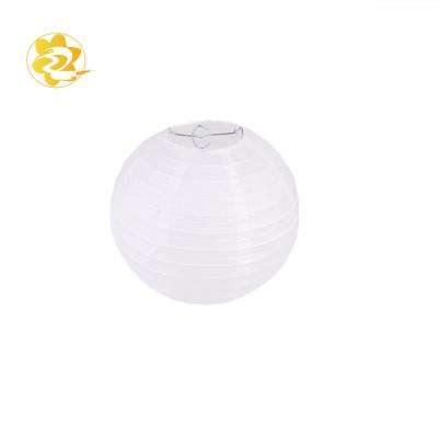 China Japan 10 inch (25 cm) colorful round white paper lantern wedding lantern for party decoration for sale