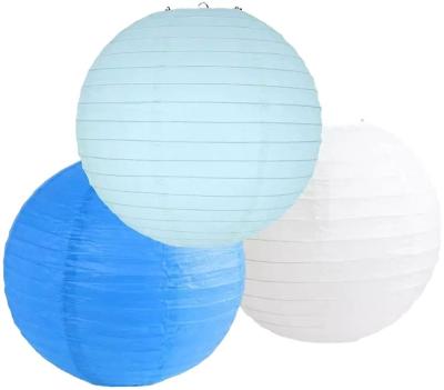 China Europe Romantic Chinese Round Shape Paper Lantern Wedding Collapsible for sale