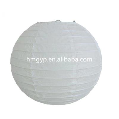 China Japan 30 cm white round paper lanterns for wholesale directly from manufacturer with electric string for sale