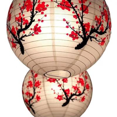 China Japan 30cm Plum Tree Cherry Paper Lantern Cheap Japanese for Wholesale Direct from Manufacturer for sale