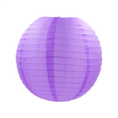 China Europe 12inch (30cm) Purple Round Nylon Lantern Wedding Party Romantic Silk Lantern for sale