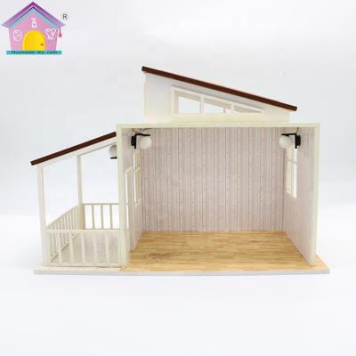 China Free Combination Furniture Pocohouze 1 18 Scale Toys DIY Dollhouse Wooden Frame With Light for sale