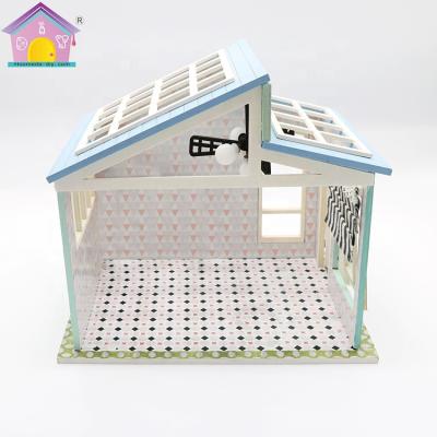 China Brand free wooden 3d puzzle Pocohouze furniture combination toy dollhouse diy frame for sale