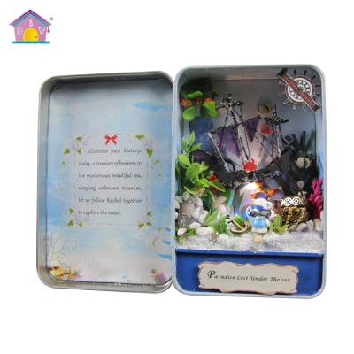 China Direct DIY Tin Box Tin Box Factory Supply Dolls House Miniature Story for sale