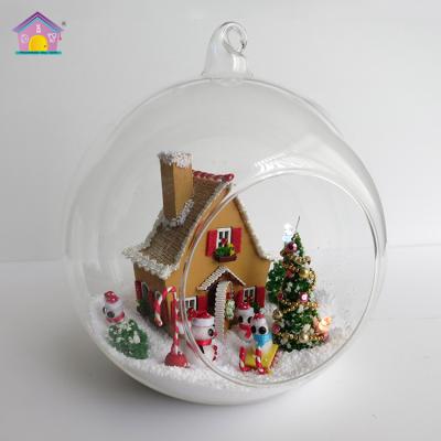 China DIY Christmas Decoration Light Glass Ball Home Dollhouse for sale