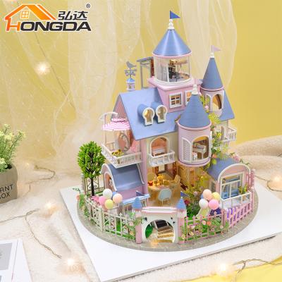 China 2021 New Design Wooden Doll's Room Creative Exquisite Wood For Young Girls Other Educational Toys, Fairy Castle for sale