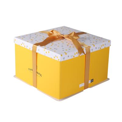 China Factory Direct Sales Double Size Recyclable High-end Balloon Box Custom Square Birthday Cake Box Packing Box for sale