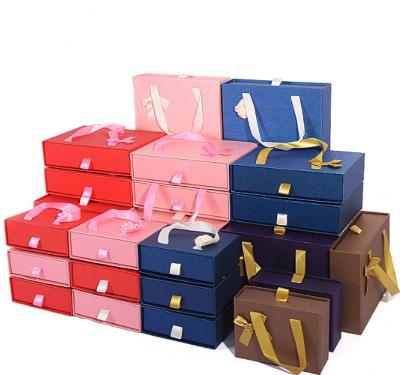 China Brand Logo Printed Empty Folding Magnetic Handmade Luxury Custom Tote Bag Paper Shoe Box for sale