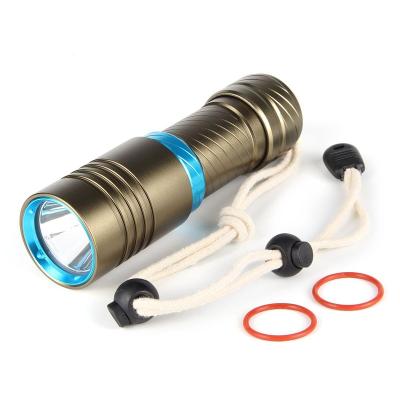 China Camping Lanterna 100 Meter L2 IPX8 Waterproof Underwater LED Light Yellow White Yellow Flashlight Diving Diving Torch By 18650 26650 for sale