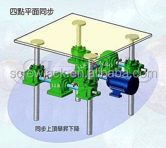 China Heavy Duty Step Lift Platforms Screw Jack Lifting System With Protective Pipe 1200*1000mm for sale