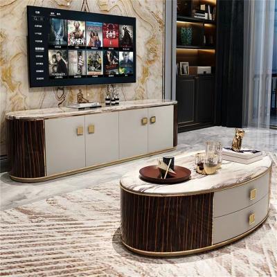 China (Height)High Glossy Adjustable Luxury Wooden Round Solid Wood Coffee Table for sale