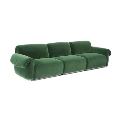 China Modern Italy Convertible Living Room Green Color Velvet Fabric Sofa for sale