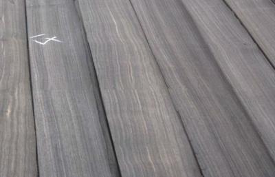 China Macassar Ebony Quarter Cut Veneer , Black With White Lines for sale