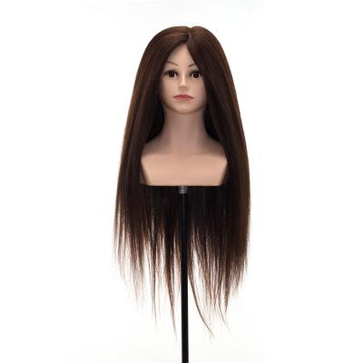 China Silky Straight Wave Factory Price Hairdresser Advance Black Hair Training Mannequin Head for sale