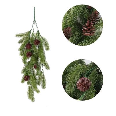 China Environmental simulated Christmas pine needles, pine cones, rattan, dry flowers, pampas, indoor wall hanging, shade decoration, 2 packs for sale