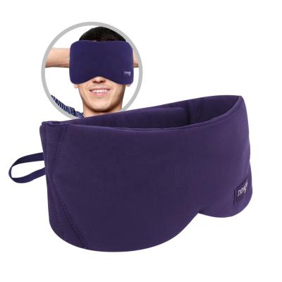 China Anti-Puffiness Cotton Sleeping Eye Mask Large Soft Light Blocking Sleep Mask for sale