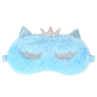 China Anti-puffiness Christmas Decoration Customized Plush Eye Cover Therapy Eye Mask Sleep Warm Cold Eye Mask for sale