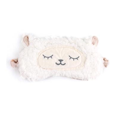 China Anti-puffiness Stretching Products Gel Eye Mask Soft Cute Animal Eye Mask Plush Sleeping Mask for sale