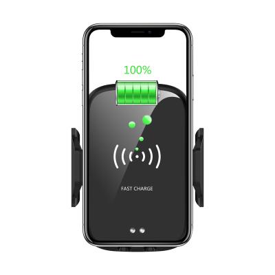 China Jianghan Hot Smart Sensor 10W Fast Car Charger Car Phone Fast Wireless Charging Auto Fastening Wireless Holder for sale