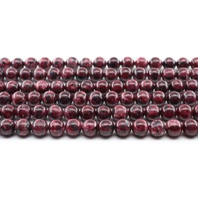 China For Jewelry Making Wholesale 4/6/8/10mm Red Granite Bead Bracelet Round Loose Gemstone Set Natural Stone Beads For Jewelry Making Sets for sale