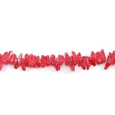 China For Jewelry Making Wholesale 4/6/8/10mm Hydrocrystal Red Tooth Loose Gemstone Set Natural Stone Beads For Jewelry Making Sets for sale