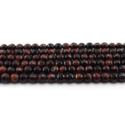 China For Jewelry Making Wholesale 4/6/8/10mm Cut Red Tiger Eye Stone Loose Gemstone Set Natural Stone Beads For Jewelry Making Sets for sale