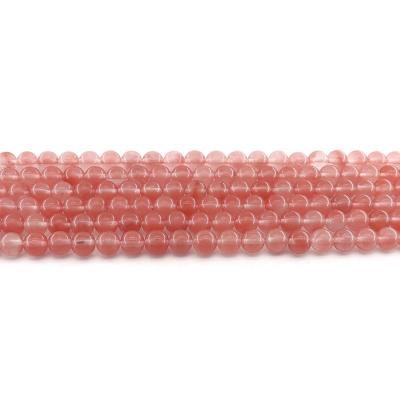 China For Jewelry Making Wholesale 4/6/8/10mm Watermelon Red Stone Loose Gemstone Set Natural Stone Beads For Jewelry Making Sets for sale