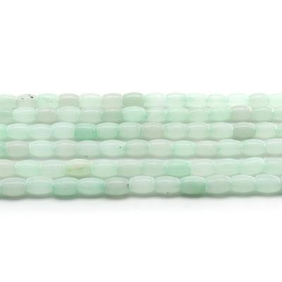 China For Jewelry Making Wholesale 4/6/8/10mm Light Green Rice Beads Loose Gemstone Set Natural Stone Beads For Jewelry Making Sets for sale