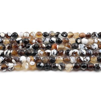 China For Jewelry Making Wholesale 4/6/8/10mm Cut White Fire Agate Loose Gemstone Set Natural Stone Beads For Jewelry Making Sets for sale