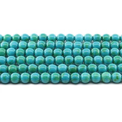 China For Jewelry Making Wholesale 4/6/8/10mm Turquoise Blue Rain Colorful Stone Loose Gemstone Set Natural Stone Beads For Jewelry Making Sets for sale